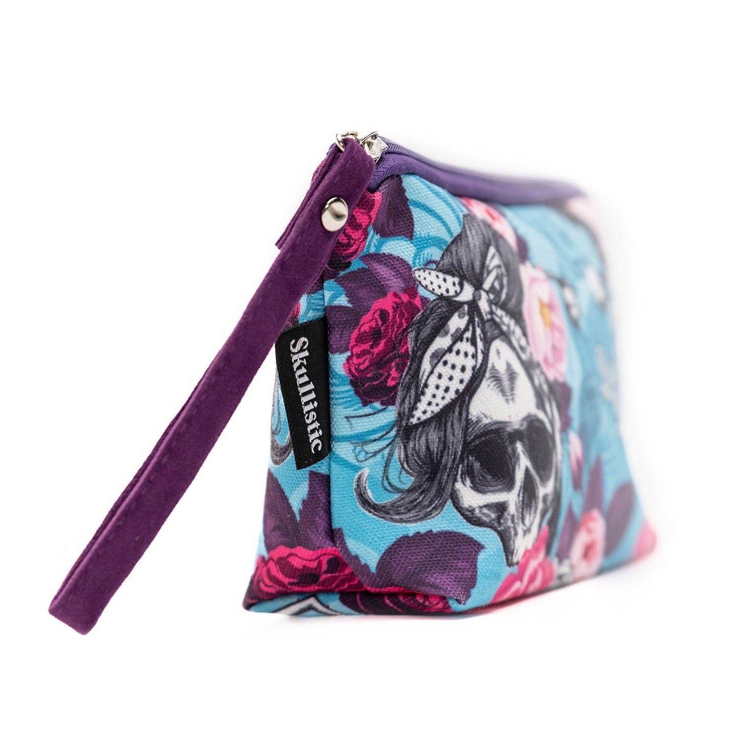 Bad B$#=& Flower Skull Makeup Bag