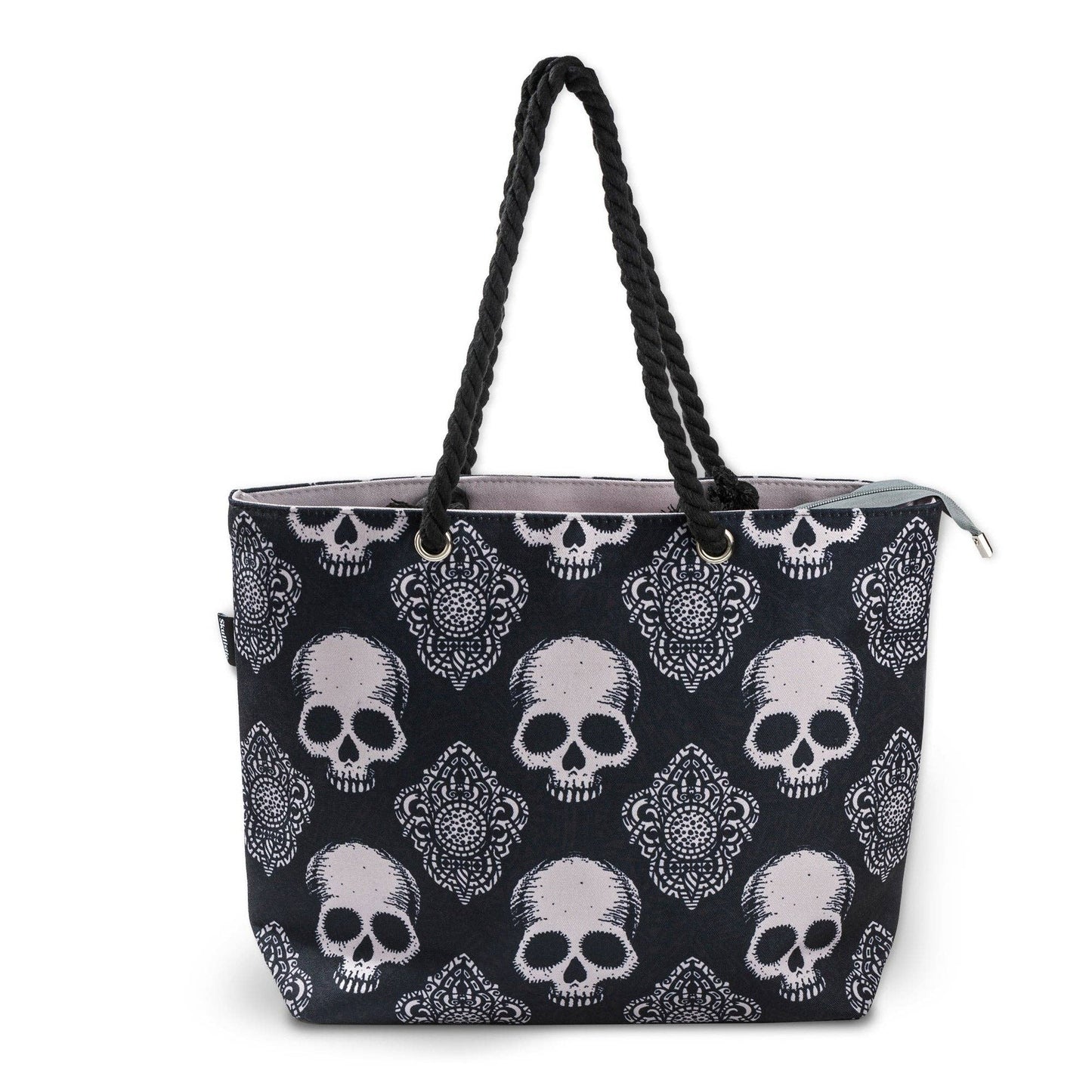 Gothic Black Skull Shoulder Beach Bag