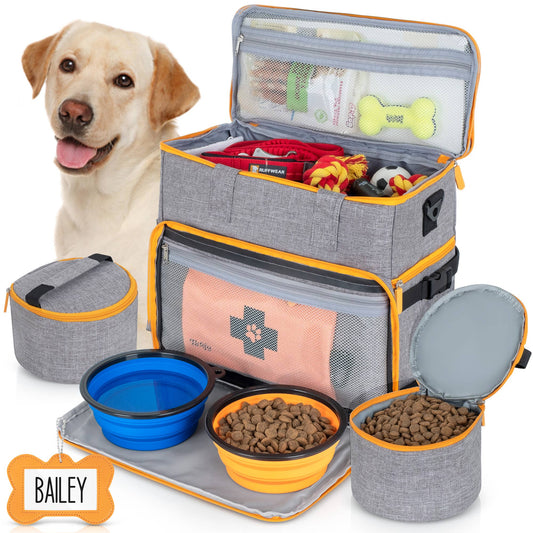 Dog Travel Tote Bag Weekend Organizer, Airline Approved: Gray